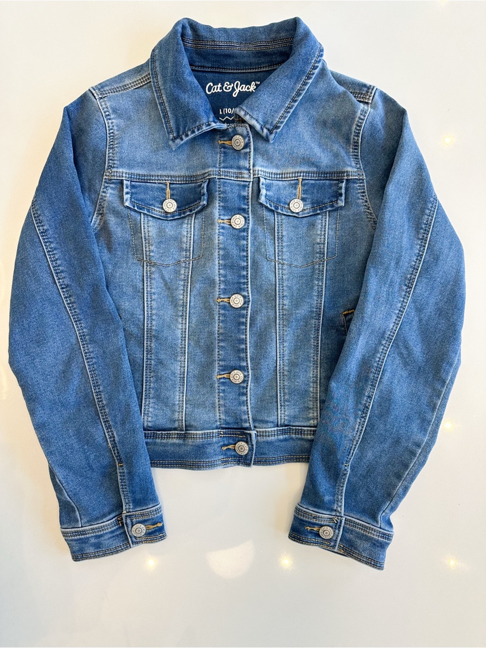 Cat & Jack Medium Blue Kids Stretch Denim Jacket